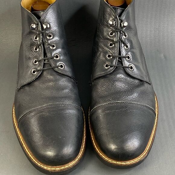 Mens massimo matteo 5 eye leather chukka cap boots suze 13 - Picture 2 of 9